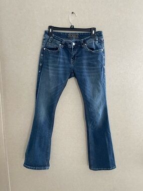 Jeans Rock & Roll Denim Women 30x32 Bootcut Flare Blue Casual Western